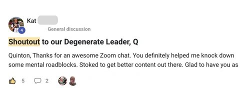 Digital Degens member testimonial
